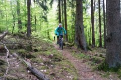unterwegs auf der E-Mountainbike Trailtour in der Rhön