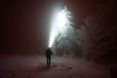 Nachts auf Skitour unterwegs in der Rhön