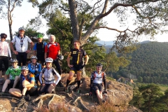 auf Mountainbike Tour in der Pfalz unterwegs